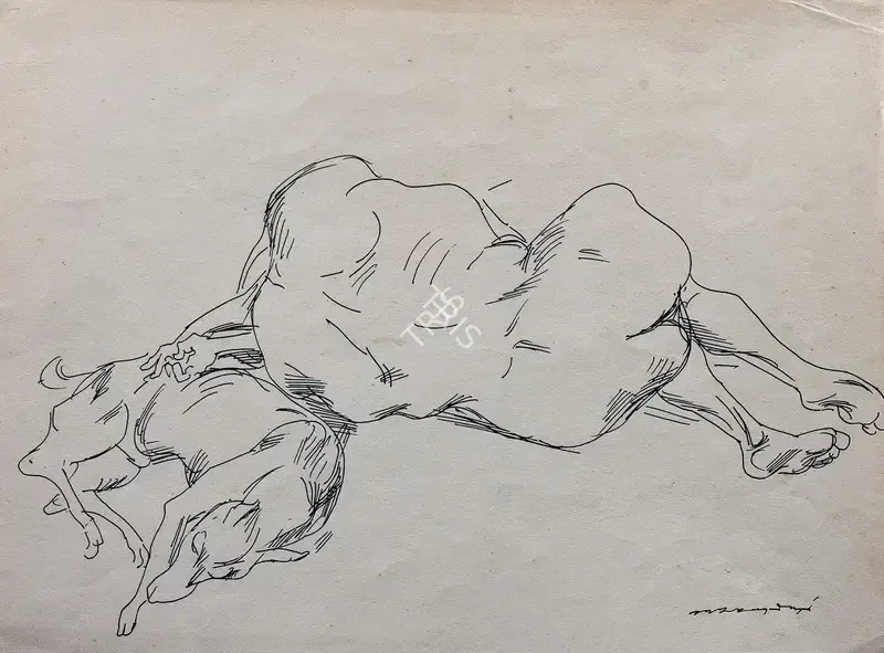Ramachandran, A. (Artist). Untitled. Pen on paper, n.d. | Drawing | FineArts | 00646371