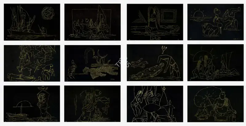 Husain, M.F. (Artist). Benaras. Serigraph, 1988 | Graphic Art | FineArts | 00336017