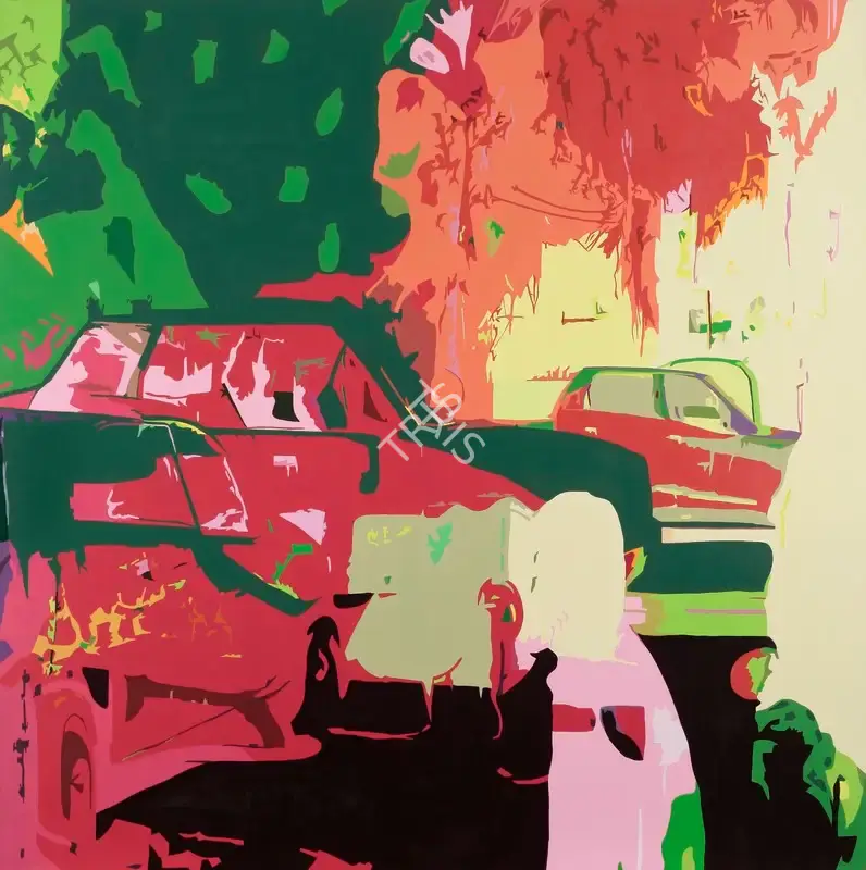 Martin, George (Artist). A Flutter In Suburb. Acrylic on canvas, 2006 | Painting | FineArts | 00755156