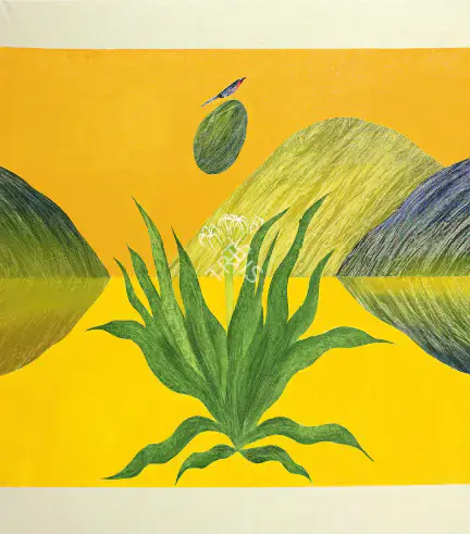 Swaminathan, J. (Artist). Untitled (Lily By My Window), early 1970s | Painting