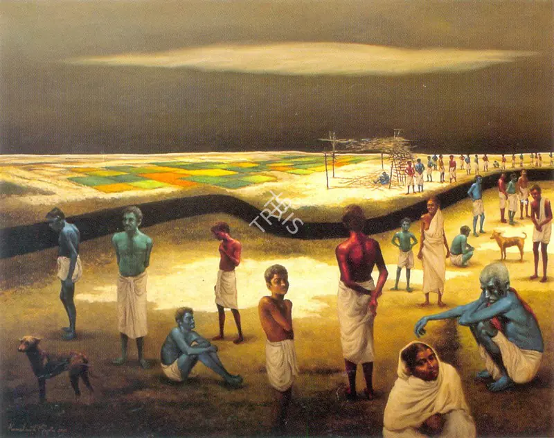 Dasgupta, Kanchan (Artist). Awaiting. Oil on canvas, 2001 | Painting | FineArts | 00374290