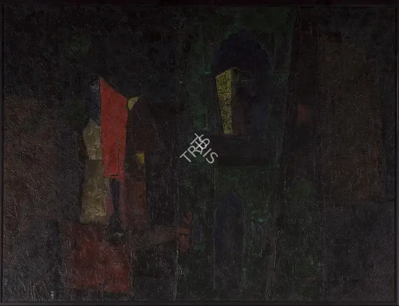 Gade, H.A. (Artist). Udepore. Oil on canvas, 1957 | Painting | FineArts | 00333657