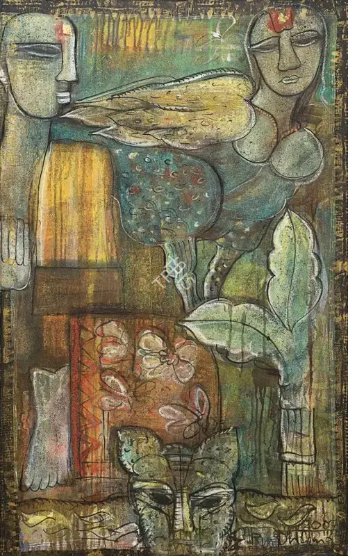 Dhumal, Rini (Artist). Untitled. Acrylic on board, 2007 | Painting | FineArts | 00604771