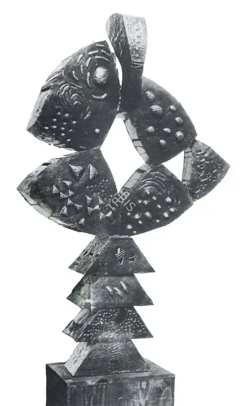 Paramasivam, S. (Artist). Tree. Oxidised Copper, 1976 | Marg, March 1978 | Sculpture | FineArts | 00674575