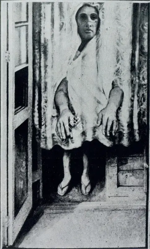 Bhattacharjee, Bikash  (Artist). Visitation. Oil on board, 1969 | Pictorial Space, 1978 | Painting | FineArts | 00149568