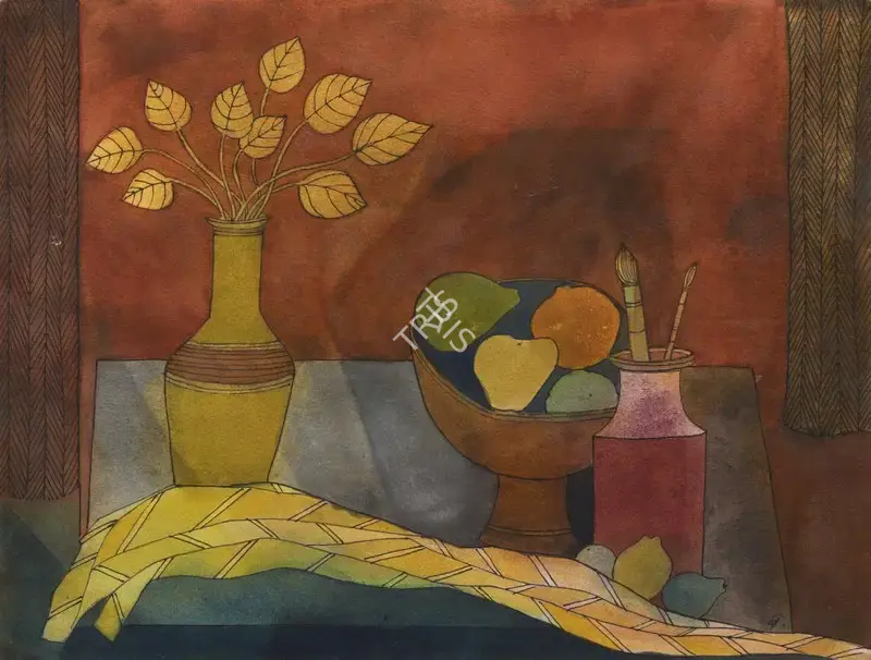 Narayan, Badri (Artist). Still-Life with Artist‘s Brushes, 1996 | Painting
