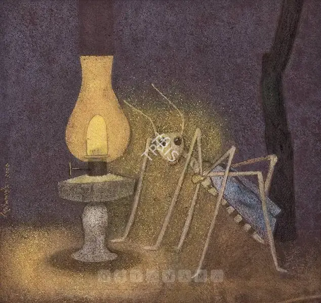 Pyne, Ganesh (Artist). Before The Lamp, n.d. | Painting