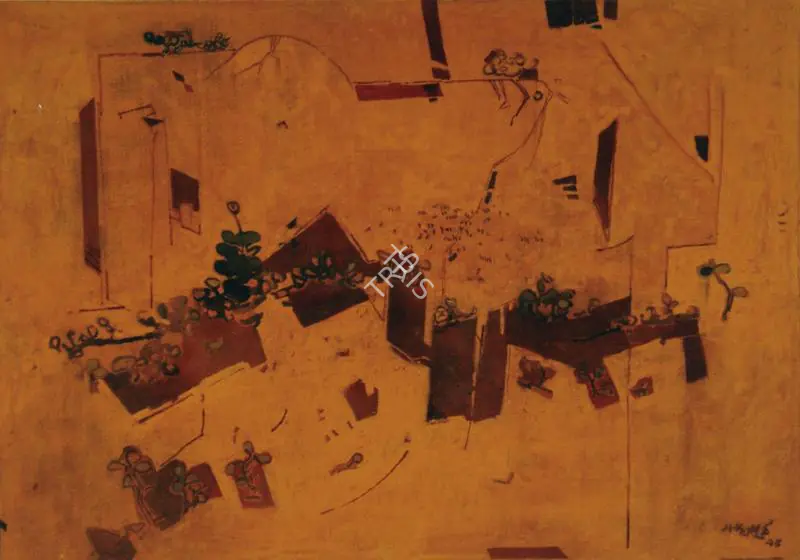 Haloi, Ganesh (Artist). Yellow Landscape, n.d. | Painting
