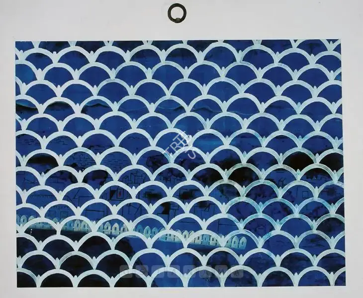 Raina, Gargi (Artist). View From Zenana - Exterior. Pencil and gouache on paper pasted on board, 2001 | Painting  | 00881013