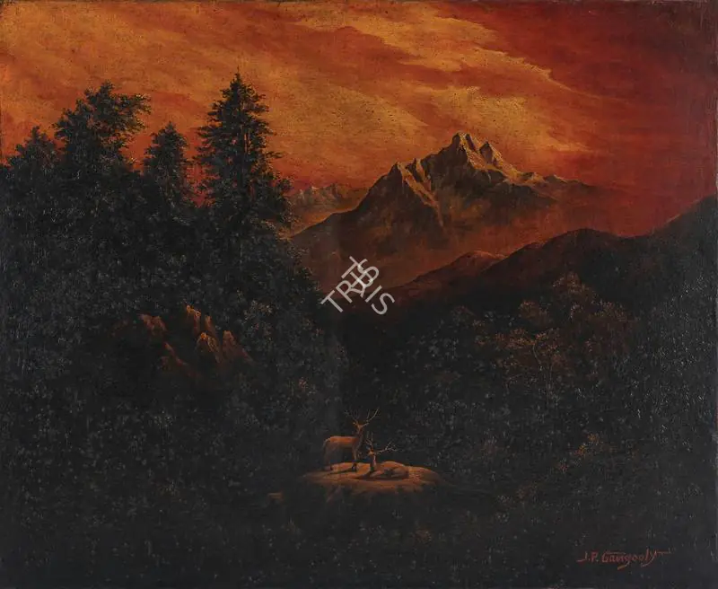 Gangooly, J.P. (Artist). Himalayan Valley Series. Oil on canvas, n.d. | Painting | FineArts | 00352215