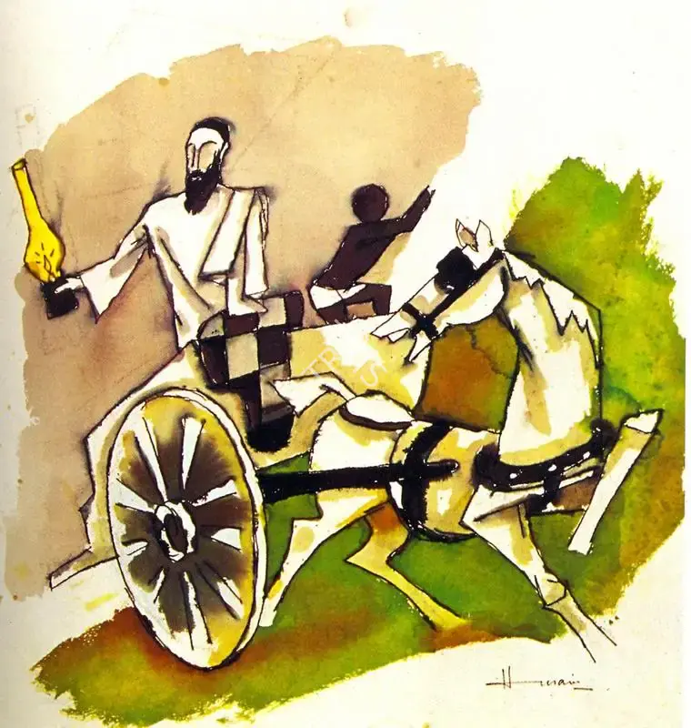 Husain, M.F. (Artist). Dada Abdul, n.d. | Painting