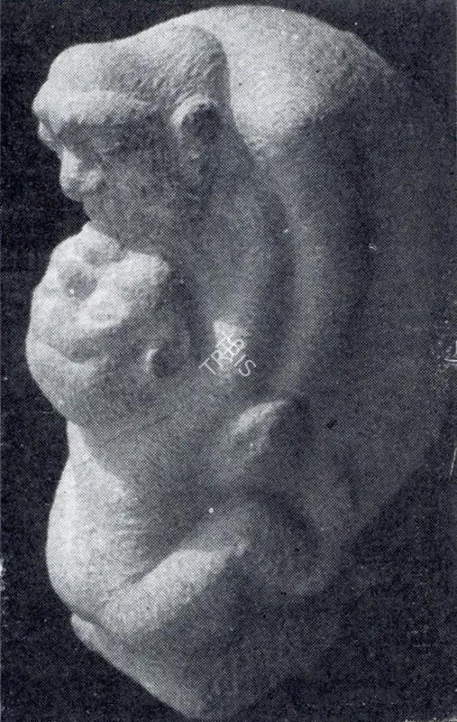 Parasher, S.L. (Artist). Grandpa and Child. Sandstone, 1959 | Marg, December 1962 | Sculpture | FineArts | 00674845