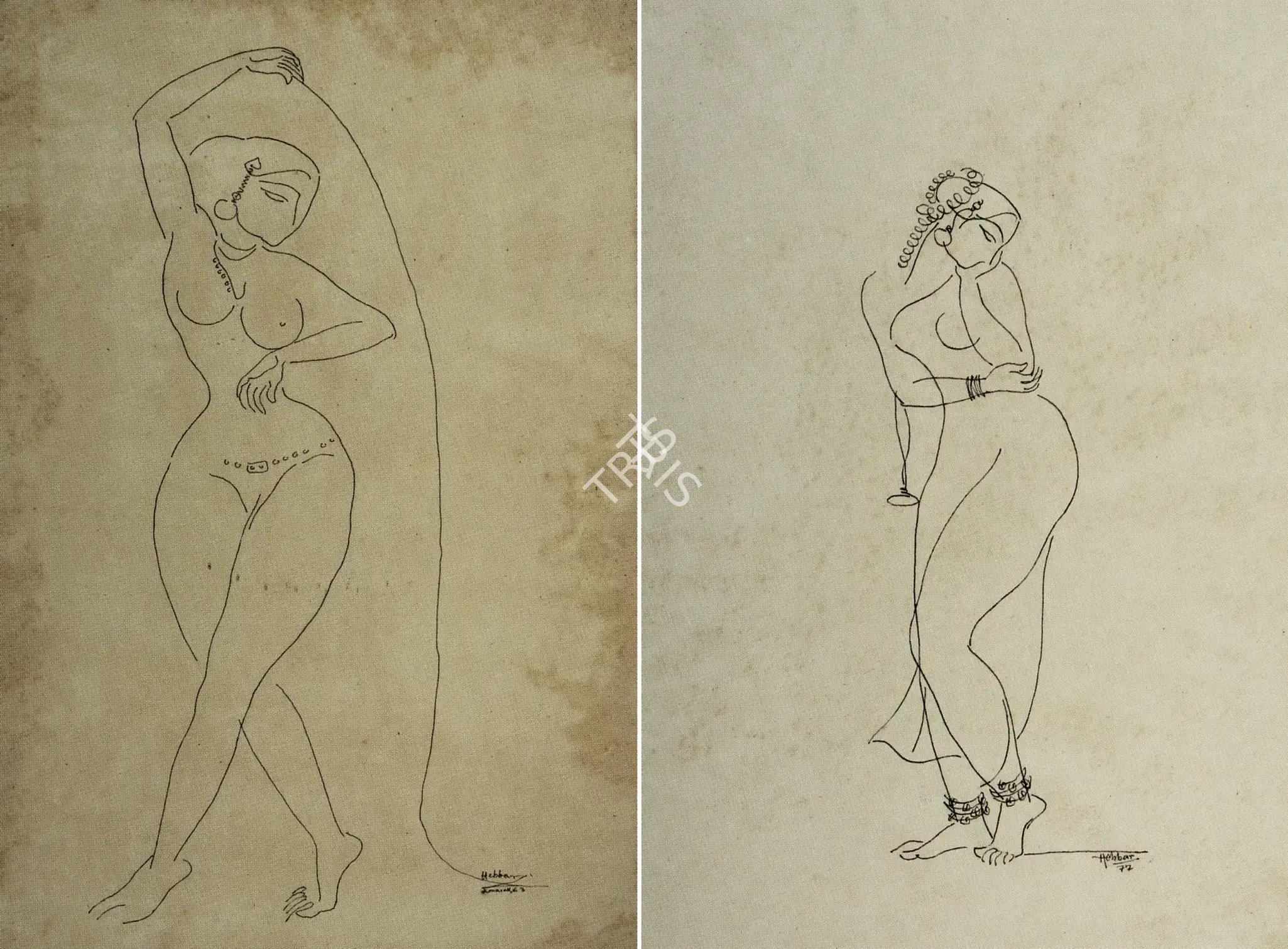 Hebbar, K.K. (Artist). Untitled, 1977 | Drawing