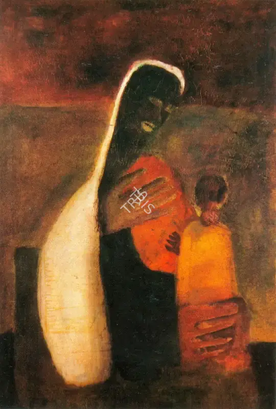 Menon, Anjolie Ela (Artist). Mother And Child, 1963 | Painting