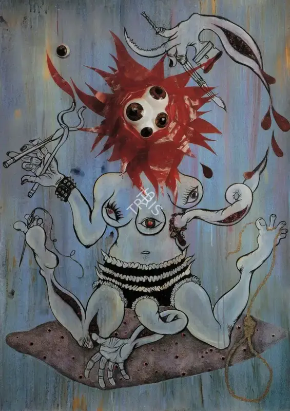 Ganesh, Chitra (Artist). Untitled. Mixed media on paper, 2007 | Painting | FineArts | 00897901