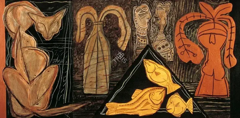 Bhaskaran, R.B. (Artist). Still Life. Oil on canvas, 2003 | Painting | FineArts | 00597803
