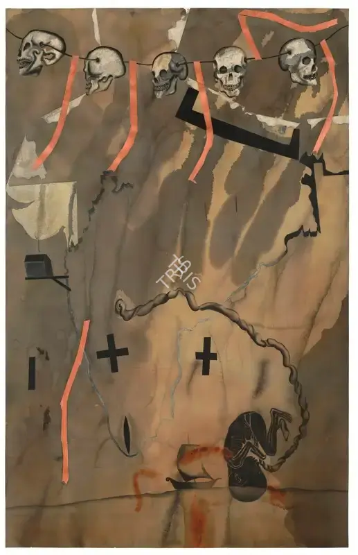 Dodiya, Atul (Artist). Lullaby. Watercolour, acrylic and marble dust on paper, 2000 | Painting | FineArts | 00355407