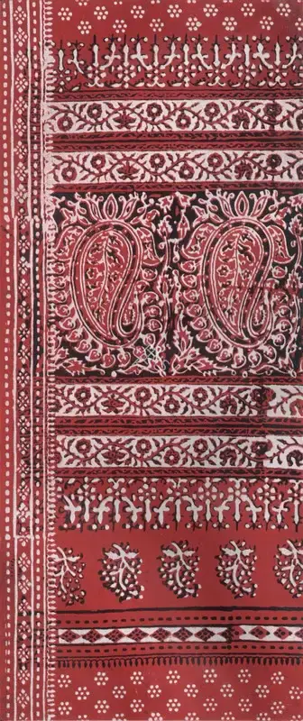 Unknown (Artist). A Multan Sari. Modern Kalamkari, n.d. | Marg, September 1954 | Textile | FineArts | 00674637
