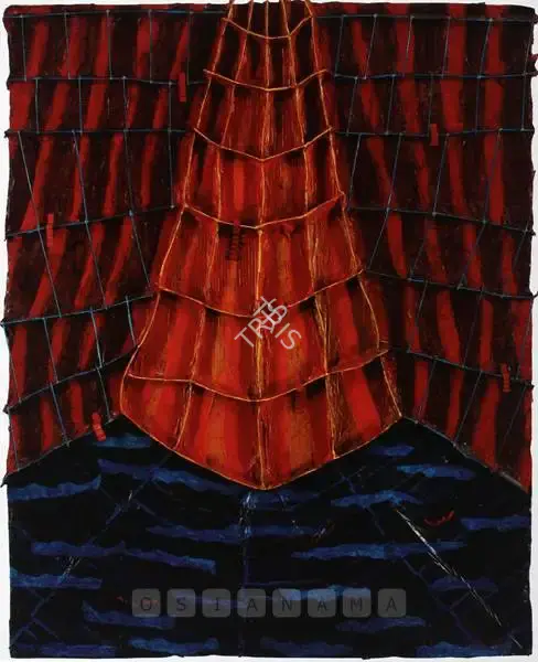 Iranna, Pooja (Artist). Untitled - I. Paper, sticks and acrylic on board, n.d. | Painting  | 00881066