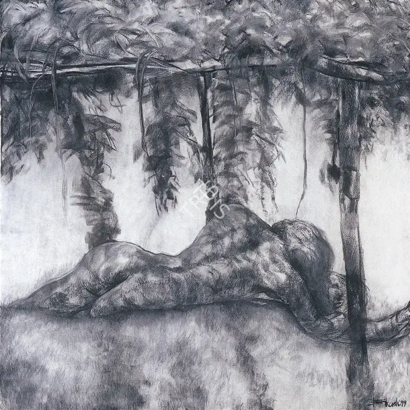 Bhattacharjee, Bikash (Artist). Lovers, 1999 | Painting