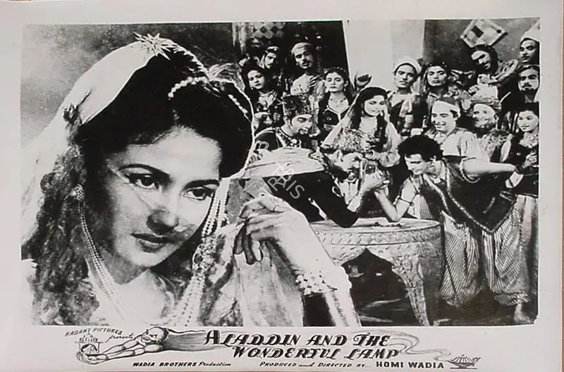 Wadadeker, Anant (Cinematographer), Aladdin Aur Jaadui Chiraag, 1952 | Lobby Card | CinemaEducation | 00829573