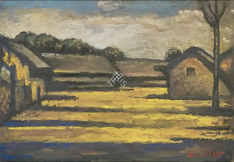 Roy, Jamini (Artist). Huts, n.d. | Painting