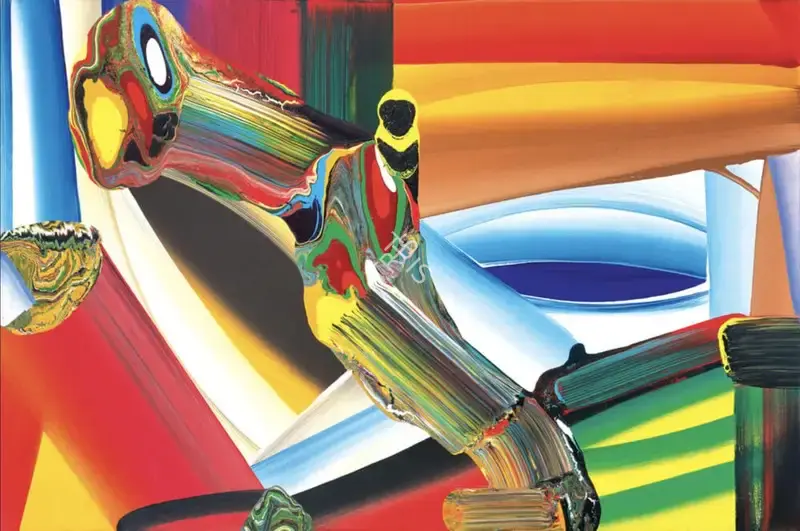 Krishnamachari, Bose (Artist). Stretched Bodies. Acrylic on canvas, n.d. | Painting | FineArts | 00603774