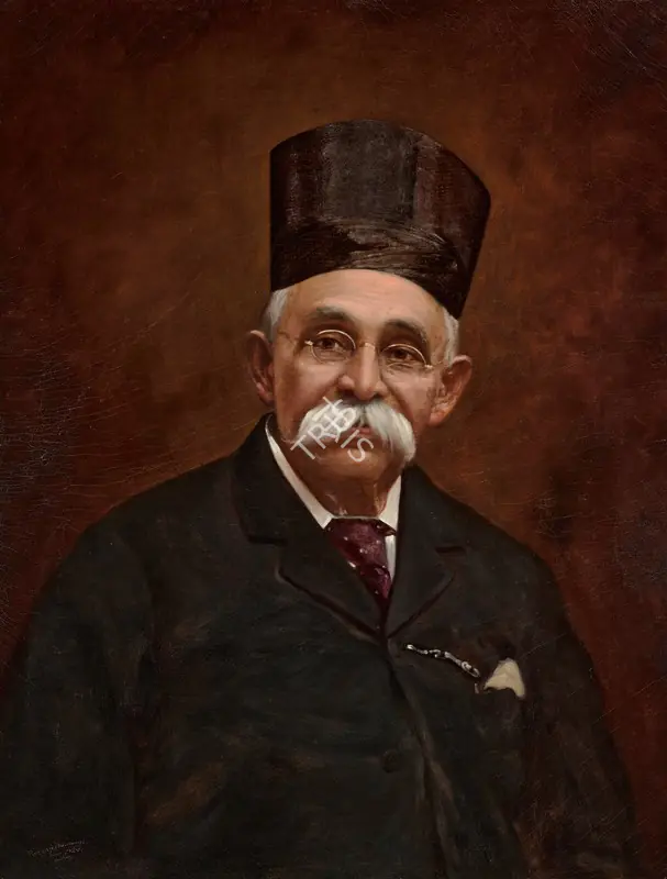 Bomanji, Pestonji (Artist). Untitled (Portrait of a Parsi Gentleman). Oil on canvas, 1924 | Painting | EconomicsArt | 00872623