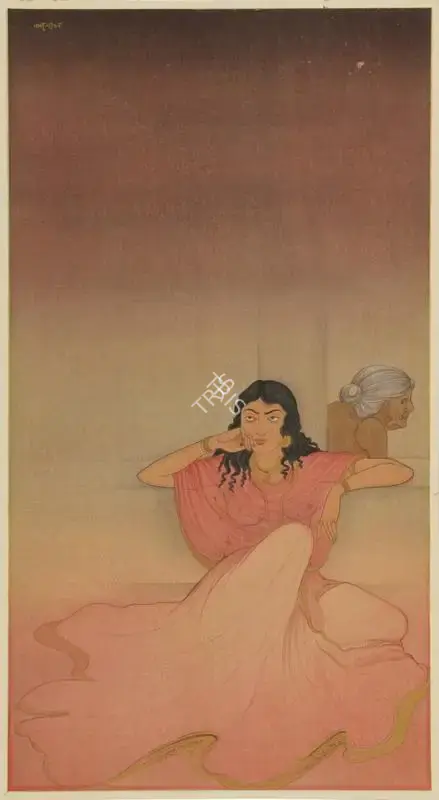 Bose, Nandalal (Artist). Kaikeyi, n.d. | Graphic Art