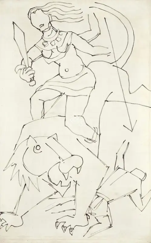 Husain, M.F. (Artist). Untitled, circa 1990 | Painting