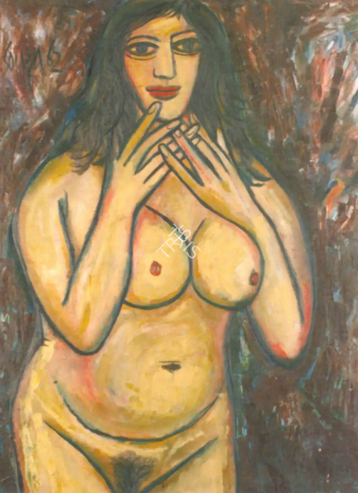 Souza, F.N. (Artist). Female Nude, 1962 | Painting