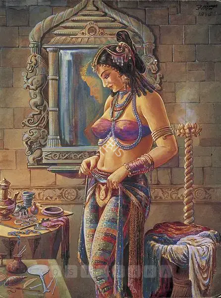 Aryan, K.C. (Artist). Women Dressing, 1945 | Painting