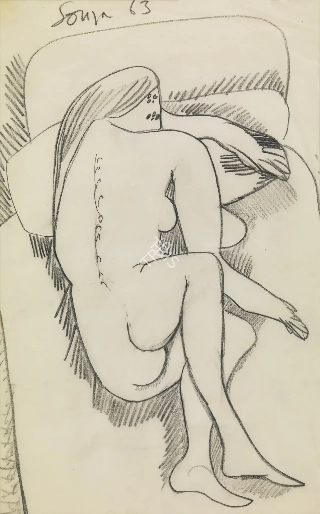 Souza, F.N. (Artist). Untitled, 1963 | Drawing