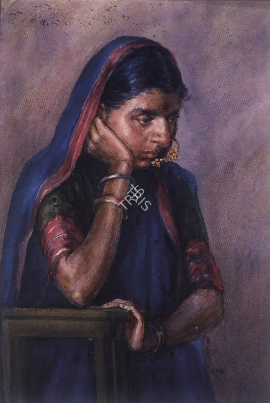 Sardesai, N.R. (Artist). Contemplation, 1934 | Painting