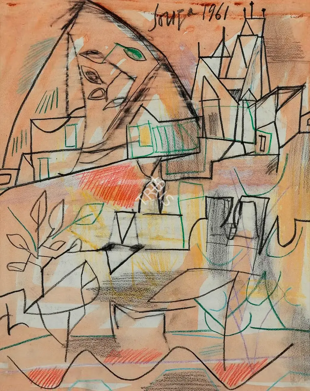 Souza, F.N. (Artist). Untitled, 1961 | Painting
