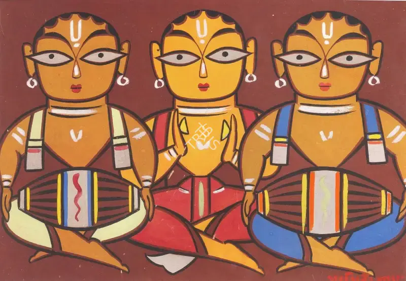 Roy, Jamini (Artist). Drummers, n.d. | Painting