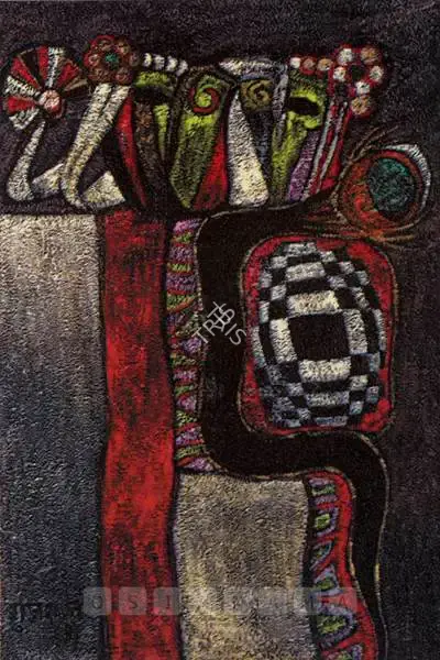 Gujral, Satish (Artist). The Magicians. Mixed Media, 1991 | Painting | FineArts | 00599540