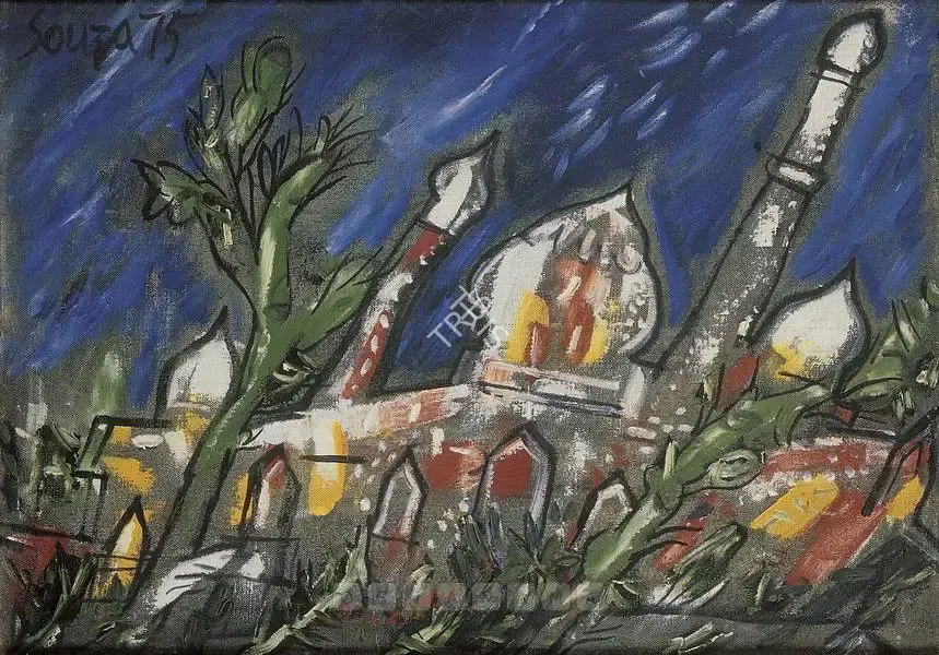 Souza, F.N. (Artist). Landscape, 1975 | Painting