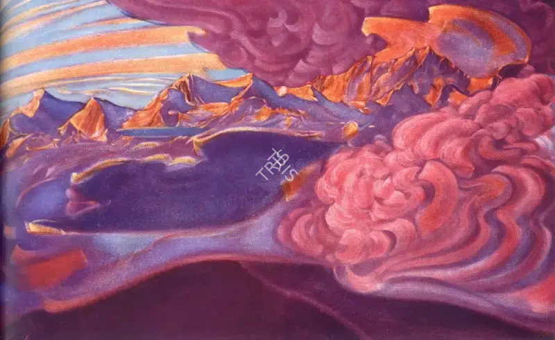 Roerich, Svetoslav (Artist). Sunset in the Himalayas. n.d. | Marg, December 2022 - March 2023 | Painting | FineArts | 00675424