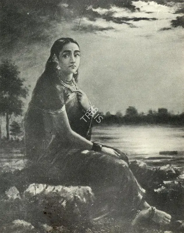 Varma, Raja Ravi (Artist). Lady in Moonlight, circa 1889 | Painting