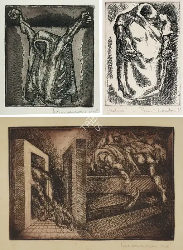 Ramachandran, A. (Artist). Crucifixion, 1968 | Graphic Art