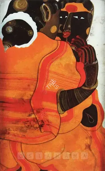 Vaikuntam, Thota (Artist). Two Women, n.d. | Painting