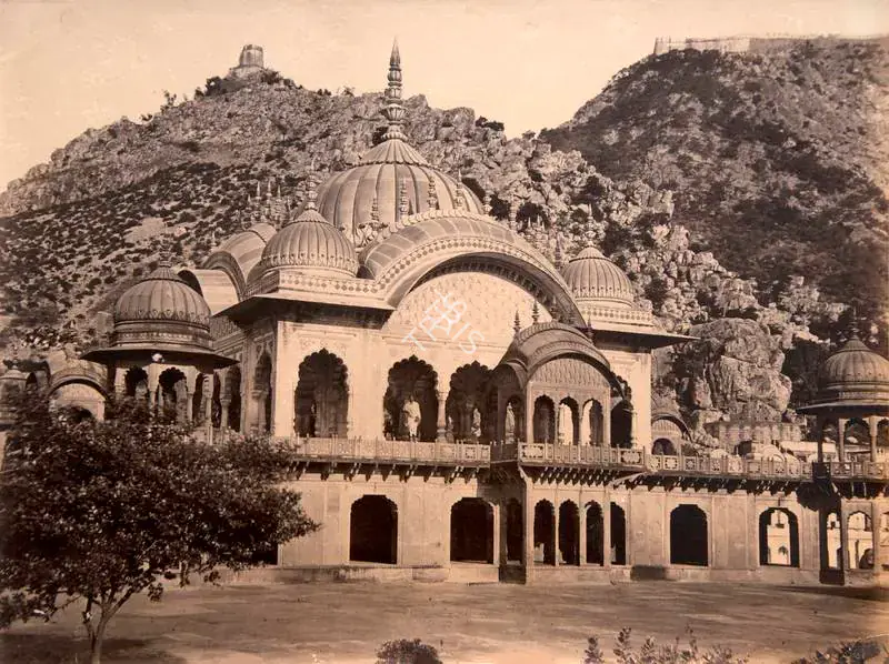 Sache, John Edward (Photographer). Alwar Temple - Seven views in Agra, Benares and elsewhere. Albumen print pasted on mount, c.1875 | Antiquarian Photograph | Photography | 00116251