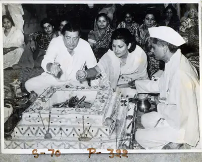 Unknown (Photographer). Raj Kapoor with wife Krishna Raj Kapoor, n.d. | Contemporary Photograph