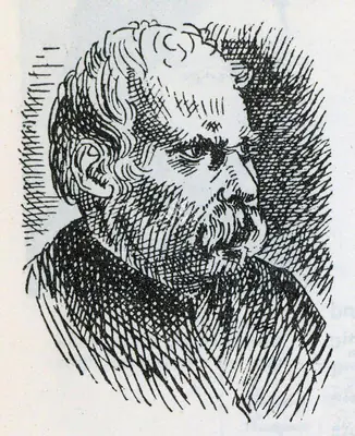 Ray, Satyajit (Artist). Sketch of Grandfather Dwarkanath Ganguly, n.d. | Sketch