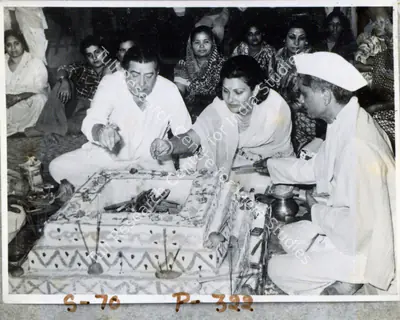 Unknown (Photographer). Raj Kapoor with wife Krishna Raj Kapoor, n.d. | Contemporary Photograph