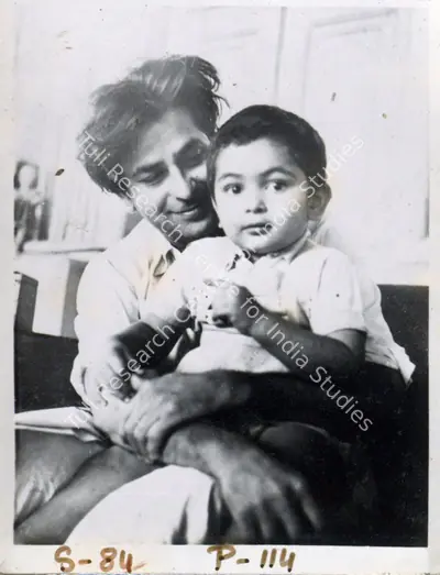 Unknown (Photographer). Young Rishi Kapoor with Raj Kapoor, n.d. | Contemporary Photograph