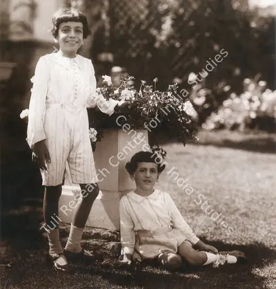 Unknown (Photographer). Sharokh and Jehangir in the garden of ReadyMoney House, n.d. | Contemporary Photograph