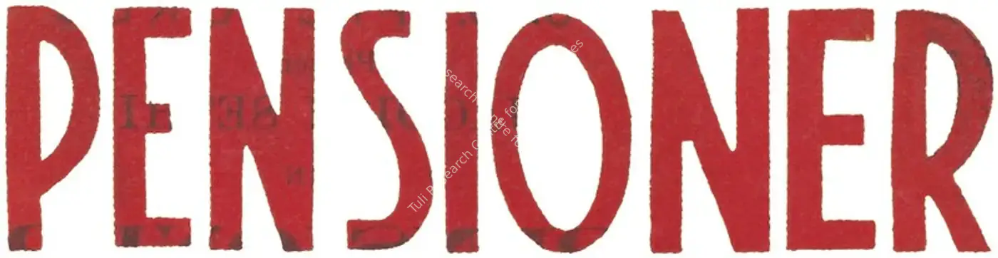 Pensioner (1934): title artwork