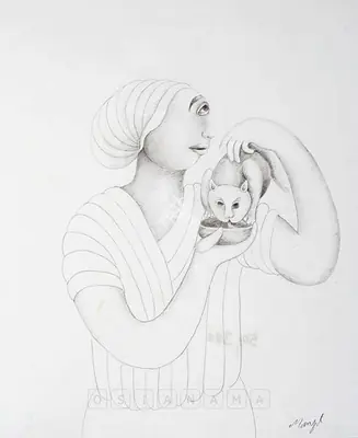 Bawa, Manjit (Artist). Untitled. Pencil on paper, 1999-2000 | Drawing  | 00881898